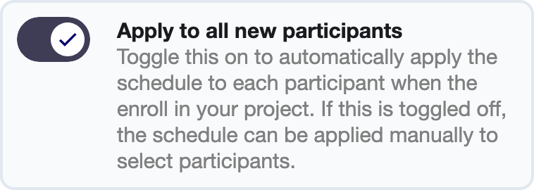Apply Schedule Toggle