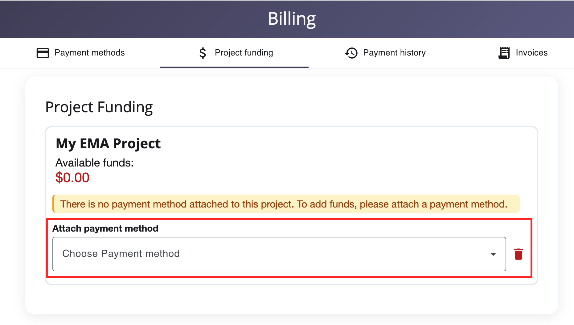 Attach Payment Method