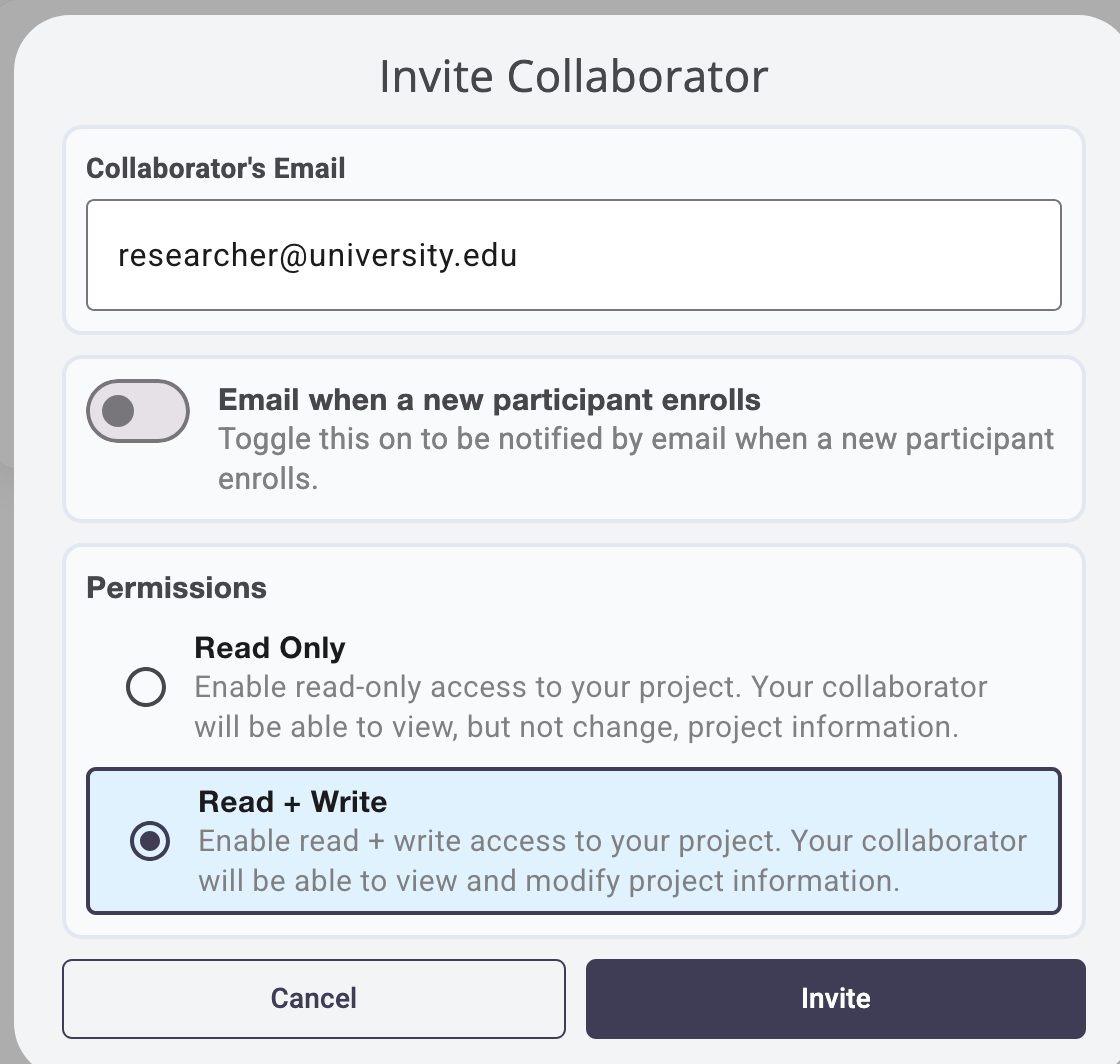 Invite Collaborator
