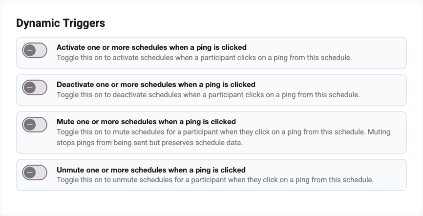 Dynamic Triggers Section