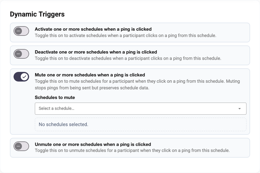 Dynamic Triggers Mute Toggled On