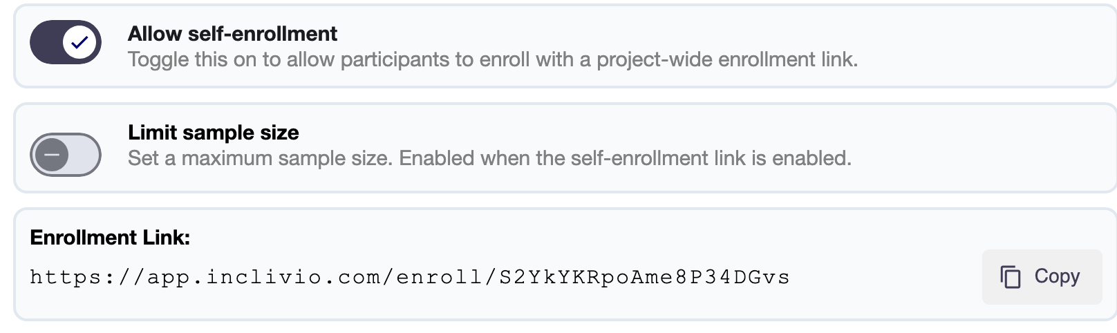 Self Enrollment Toggle