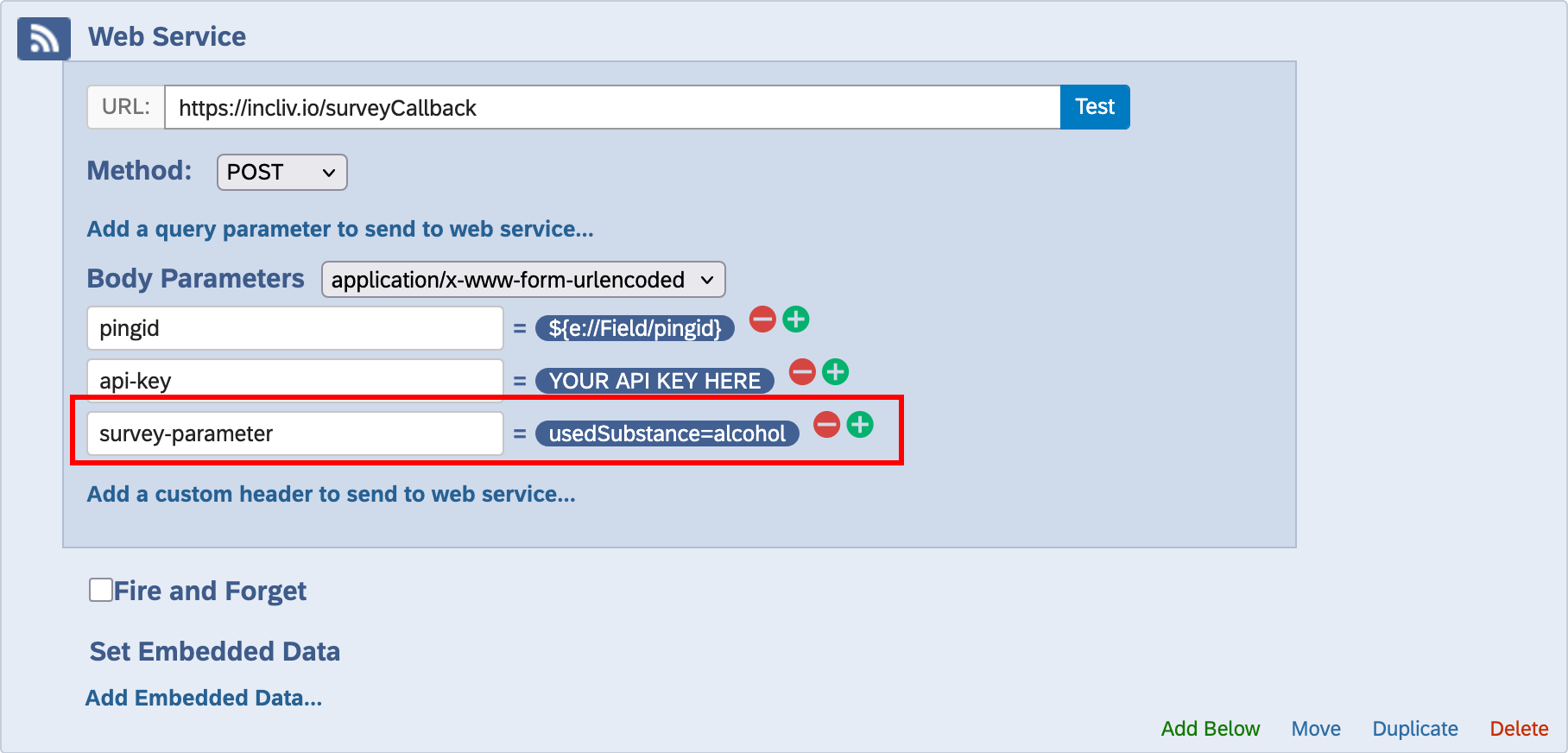 Qualtrics Custom Survey Param Add