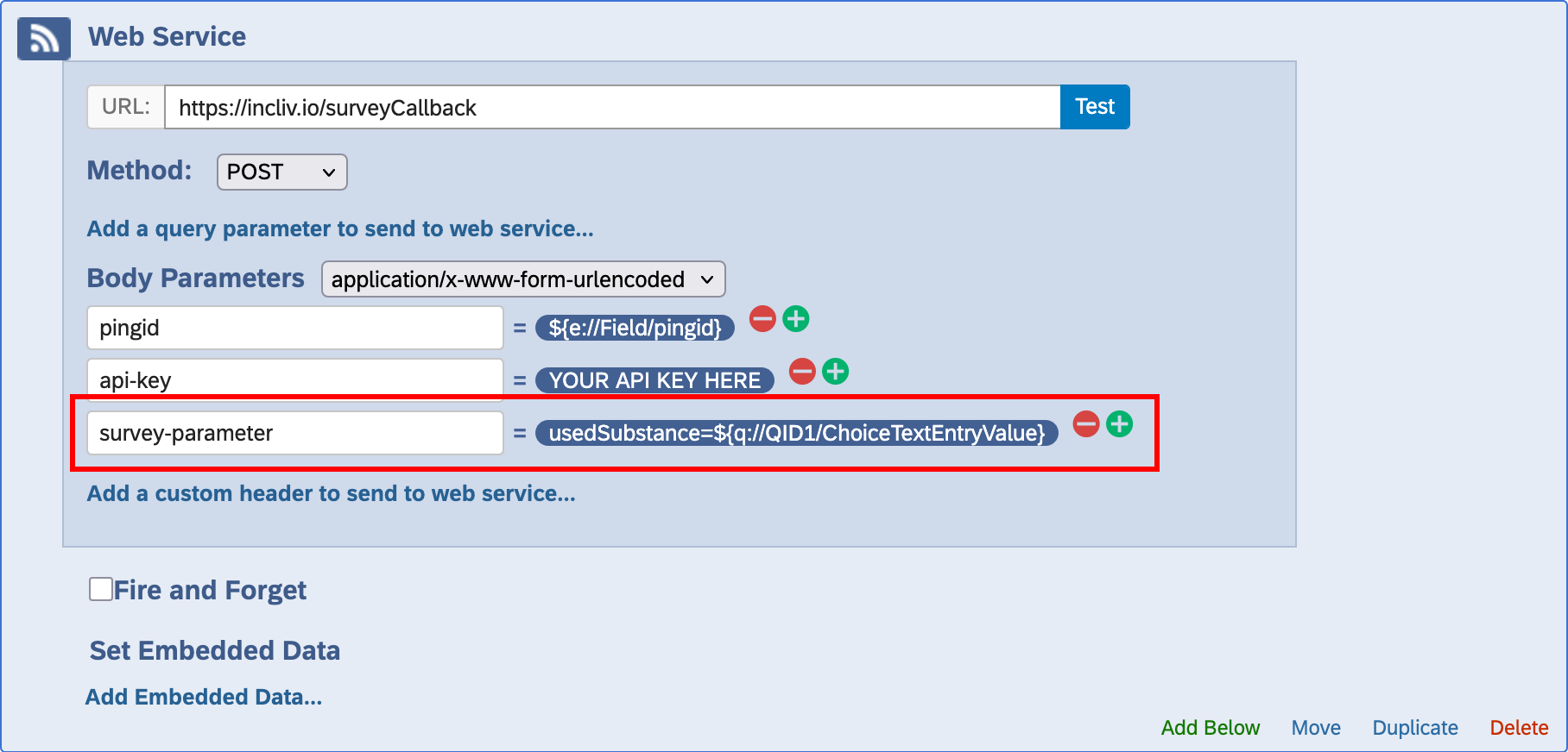Qualtrics Custom Survey Param Participant Response