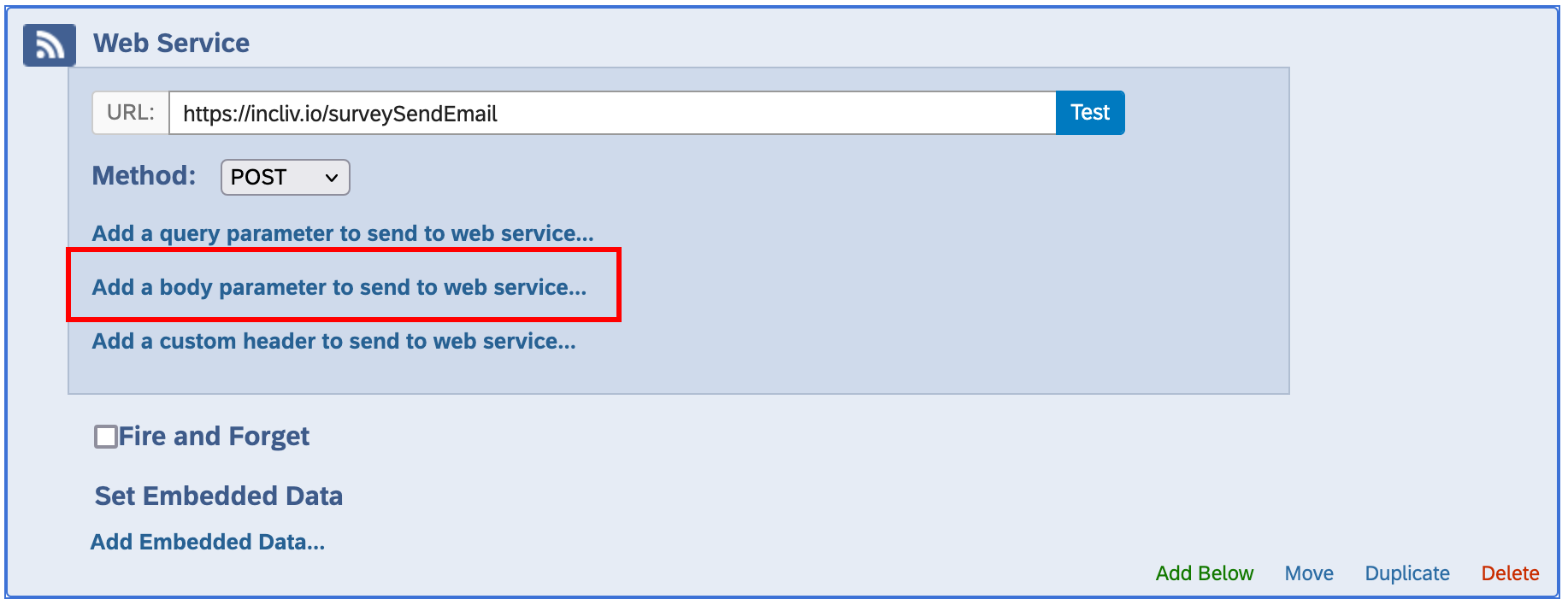Web Service Add Body