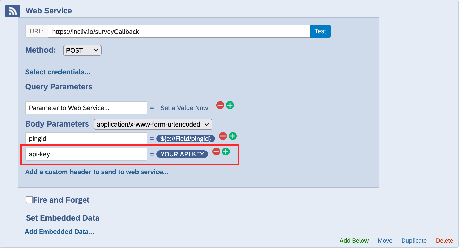 Qualtrics Web Service API Key
