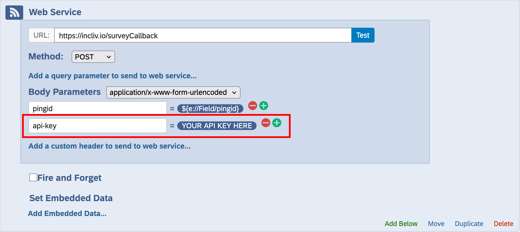 Qualtrics Web Service API Key