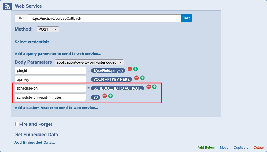 Qualtrics Web Service Schedule On Reset Minutes