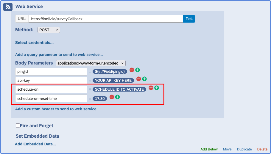 Qualtrics Web Service Schedule On Reset Time