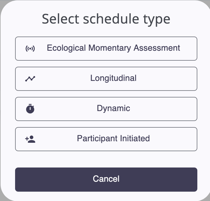 Select Schedule Type