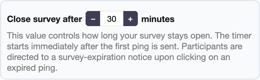 Survey Expiration