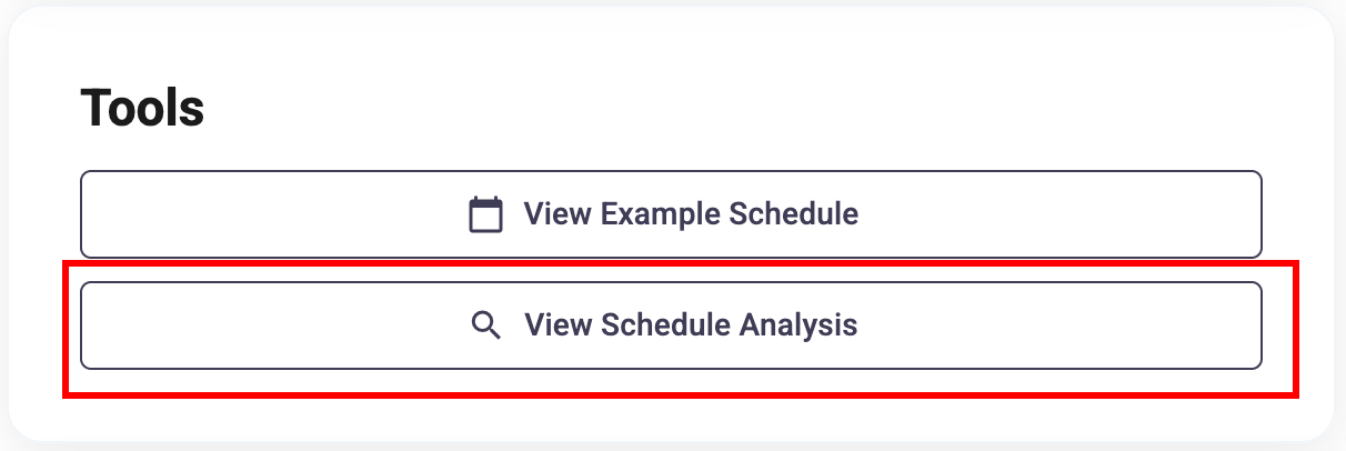 View Schedule Analysis